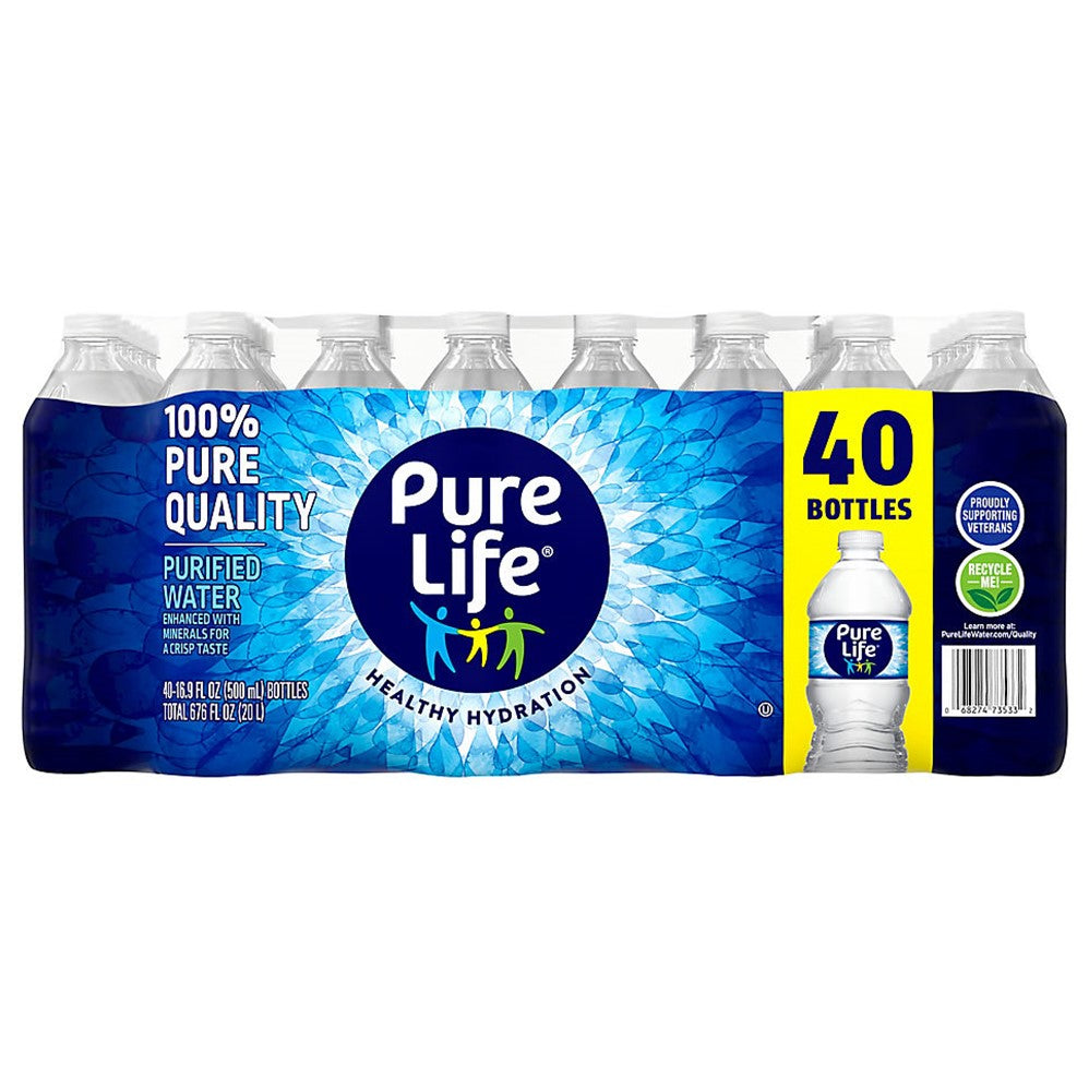 Pure Life Purified Water Plastic Bottled Water - 16.9oz/40pk – ReGo Trading