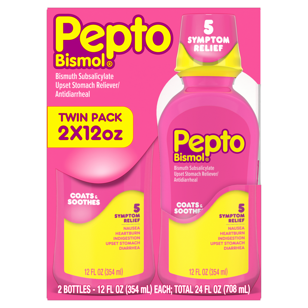 Pepto Bismol Liquid Upset Stomach Relief Nausea Relief Heartburn Relie ...